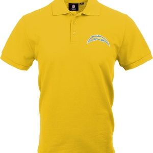 LA Chargers FOCO Men's NFL Team Logo Polo Short Sleeve Shirt